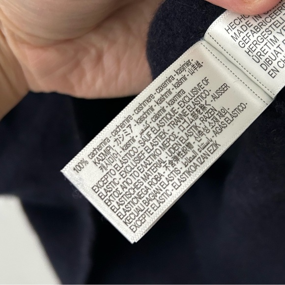 Zara dark blue 100% cashmere crew sweater - Picture 6 of 10